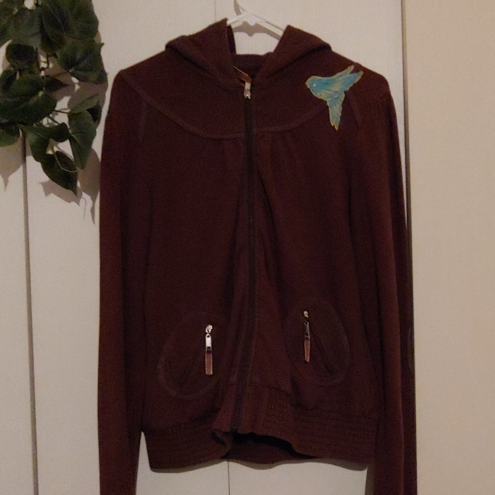 Brown Hoodie with embroidery